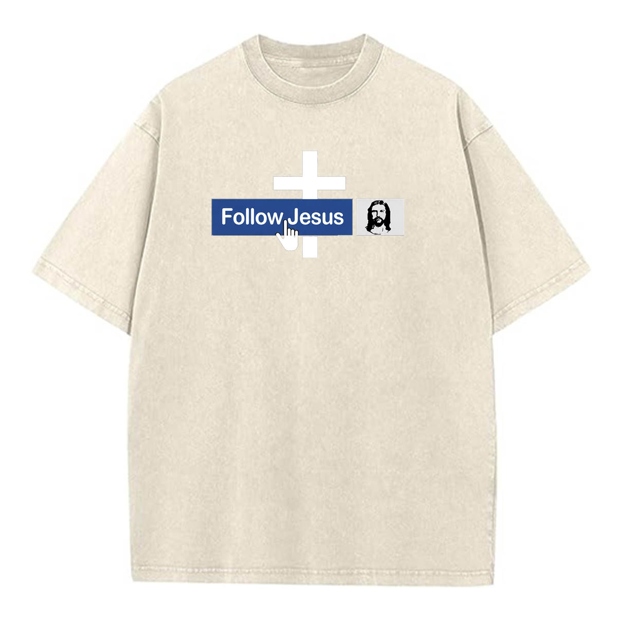 Follow Jesus Vintage Washed Cotton T-Shirt