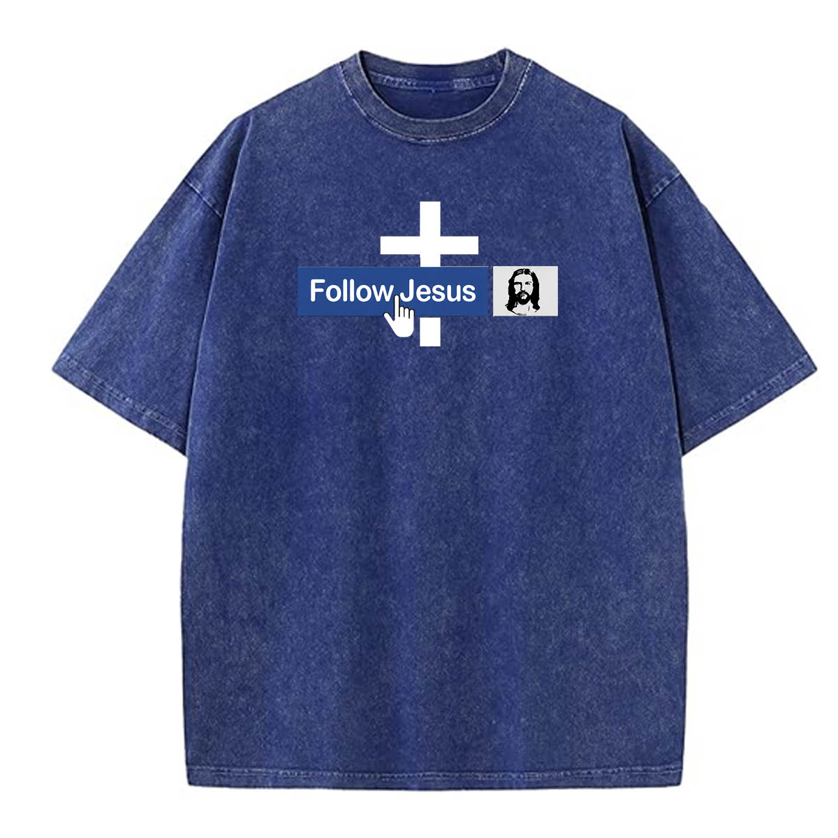 Follow Jesus Vintage Washed Cotton T-Shirt