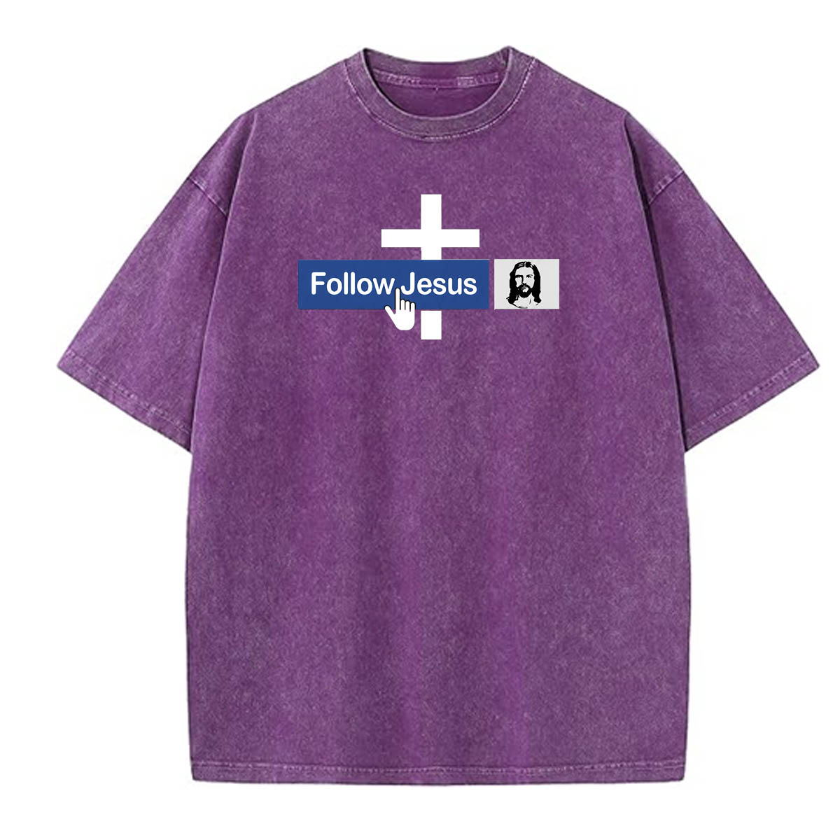 Follow Jesus Vintage Washed Cotton T-Shirt