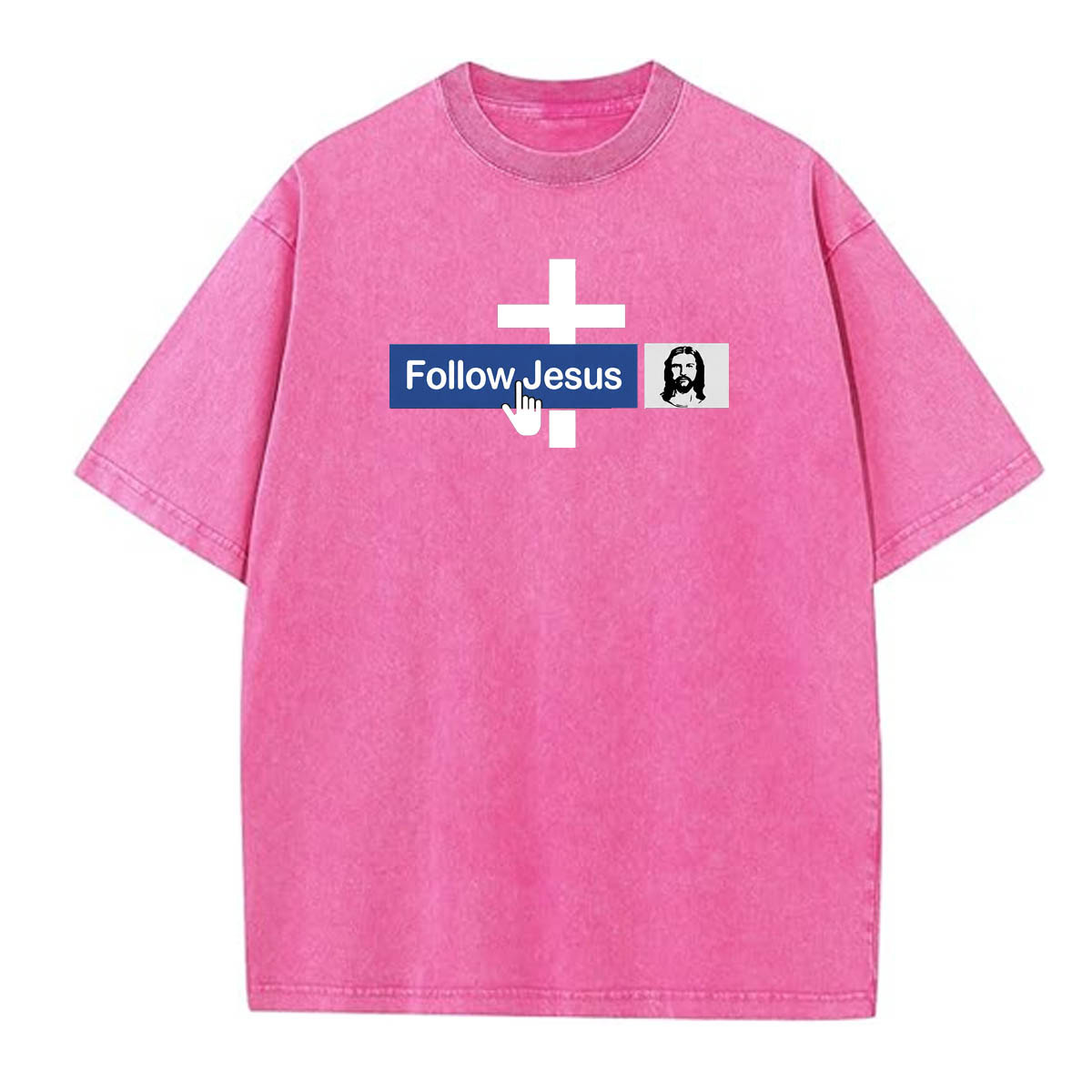 Follow Jesus Vintage Washed Cotton T-Shirt