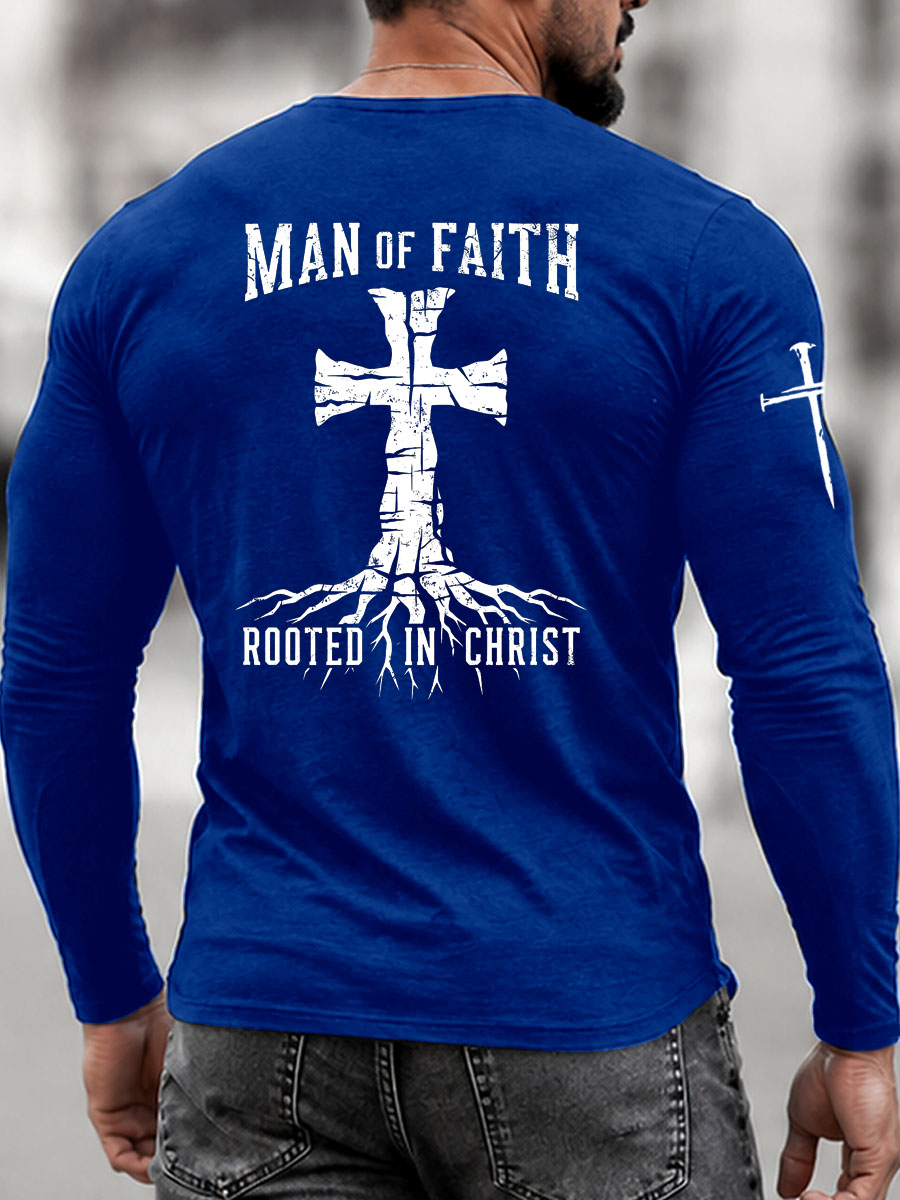 Know the Difference Pattern Long Sleeve 100% Cotton T-Shirt