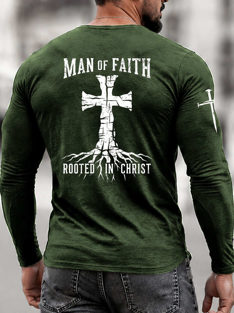 Know the Difference Pattern Long Sleeve 100% Cotton T-Shirt