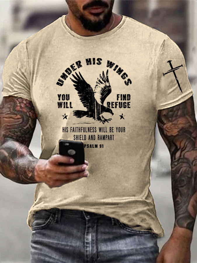 Psalm 91 Pattern 100% Cotton T-Shirt