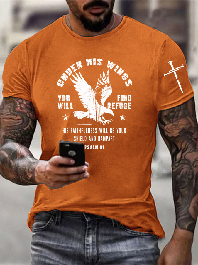 Psalm 91 Pattern 100% Cotton T-Shirt