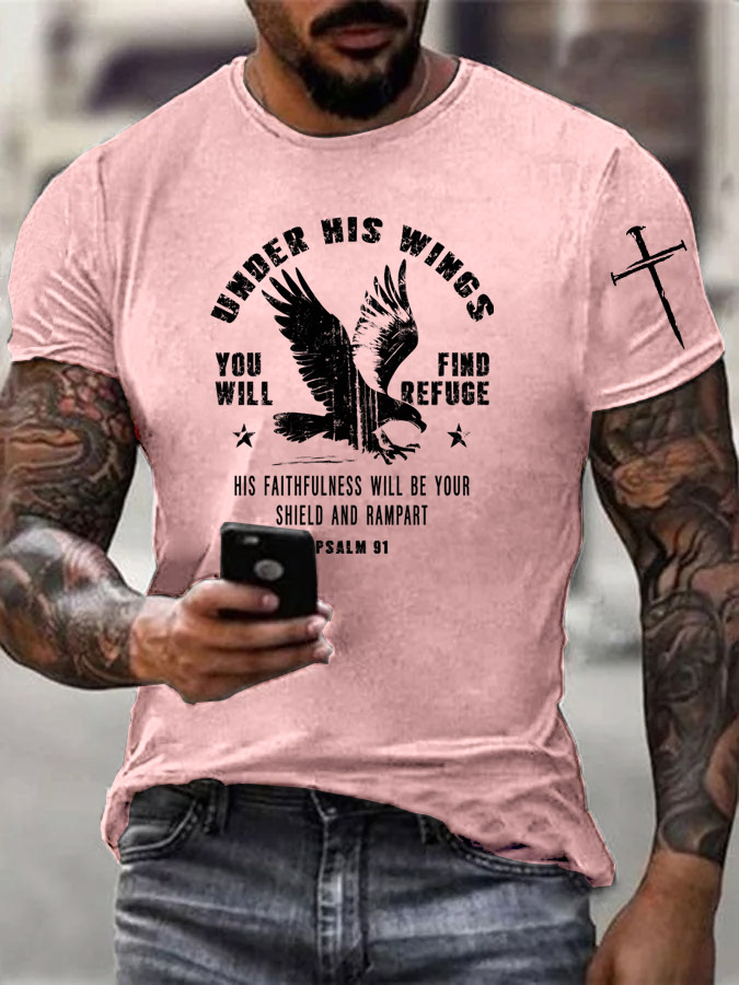 Psalm 91 Pattern 100% Cotton T-Shirt