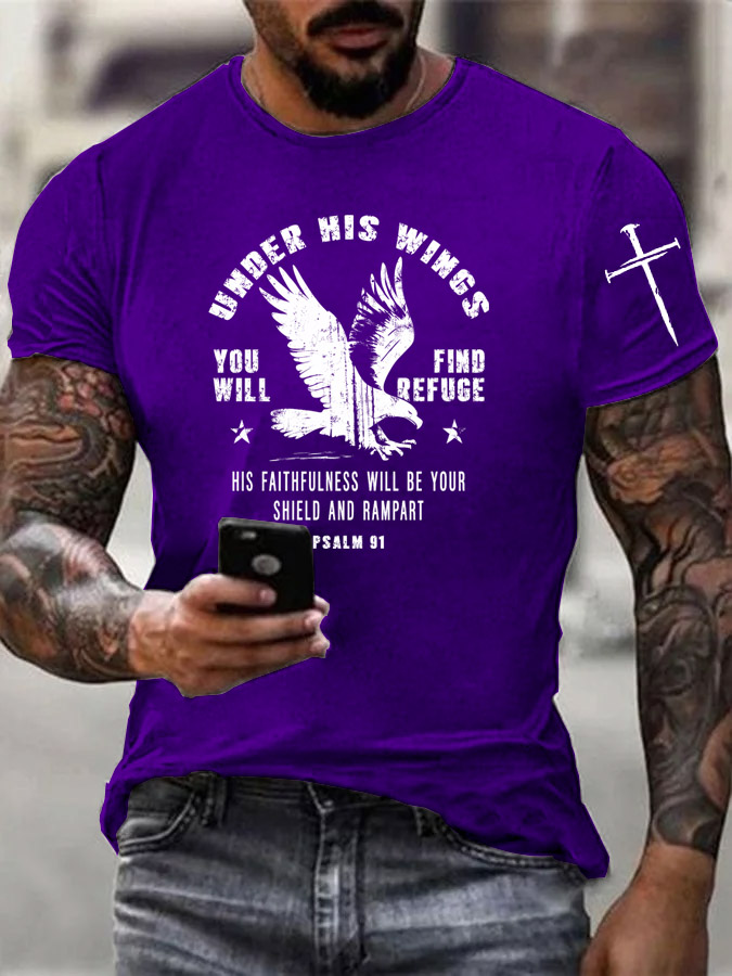 Psalm 91 Pattern 100% Cotton T-Shirt