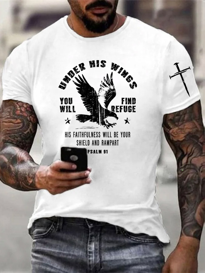 Psalm 91 Pattern 100% Cotton T-Shirt