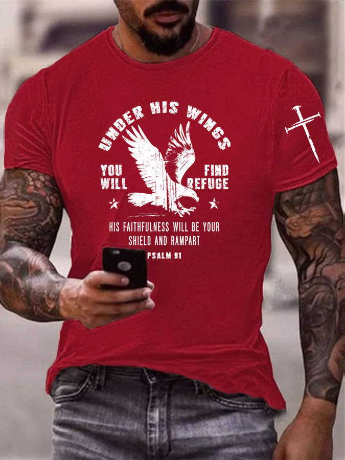 Psalm 91 Pattern 100% Cotton T-Shirt