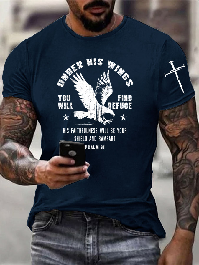 Psalm 91 Pattern 100% Cotton T-Shirt