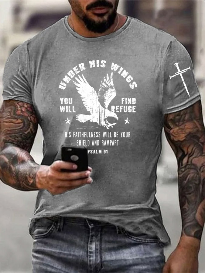 Psalm 91 Pattern 100% Cotton T-Shirt