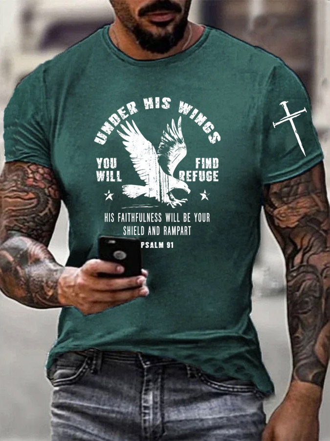 Psalm 91 Pattern 100% Cotton T-Shirt