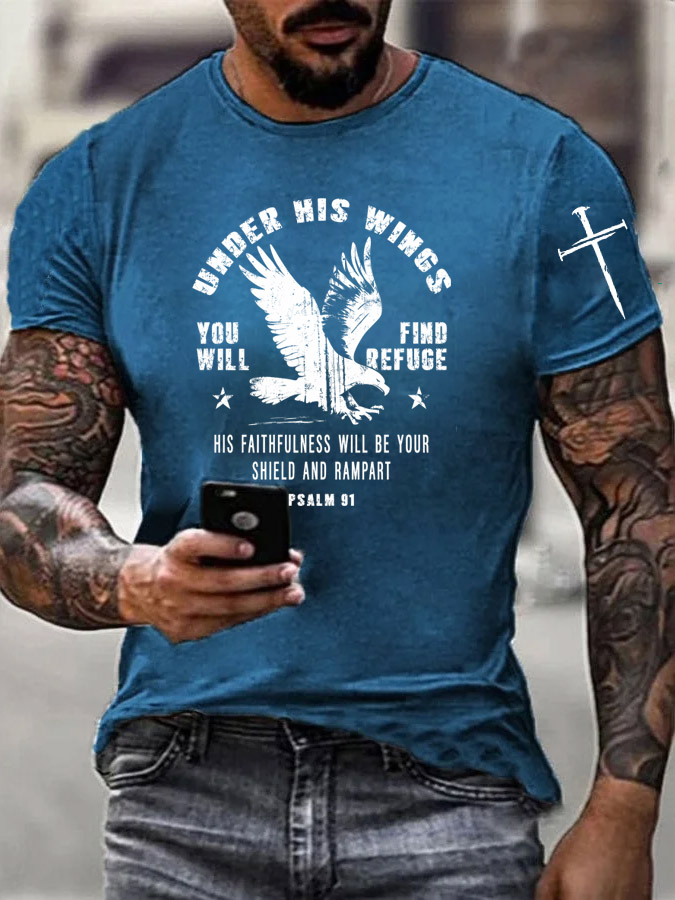 Psalm 91 Pattern 100% Cotton T-Shirt