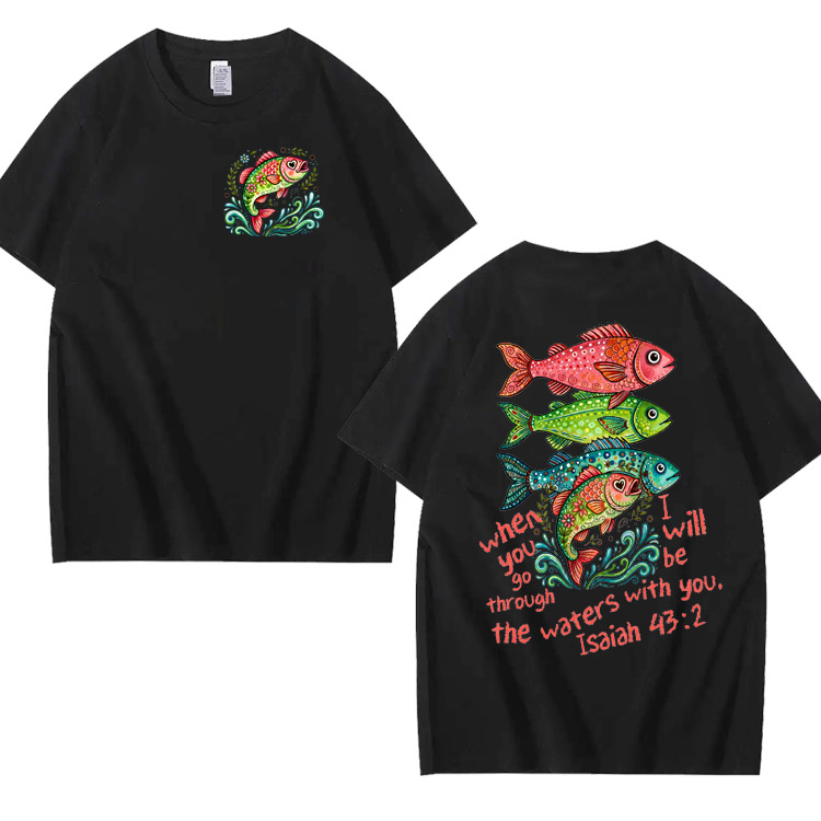 Water With You Pattern 100% Cotton T-Shirt