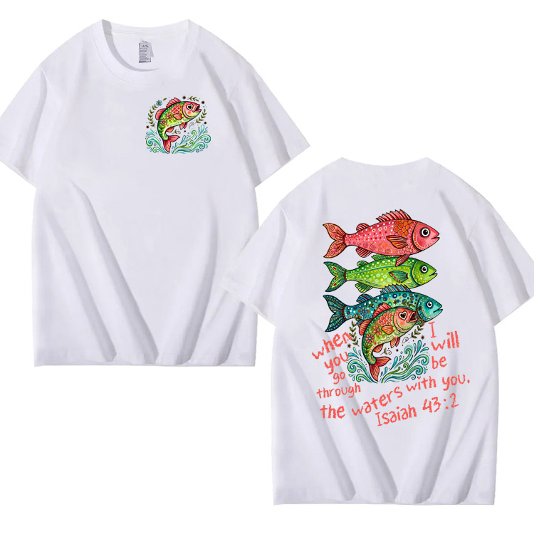 Water With You Pattern 100% Cotton T-Shirt