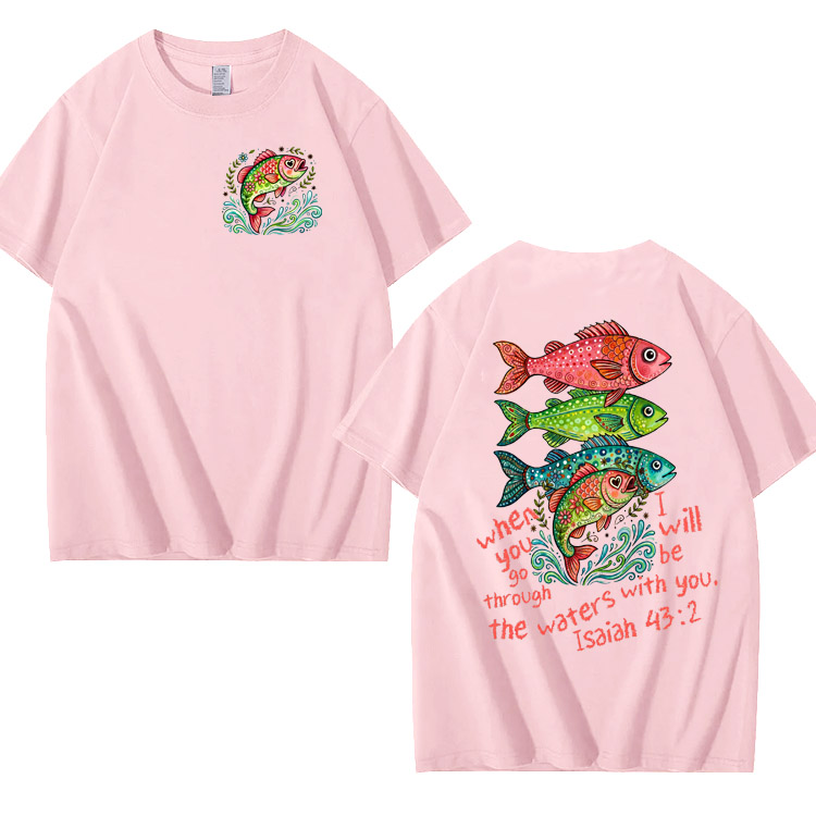 Water With You Pattern 100% Cotton T-Shirt