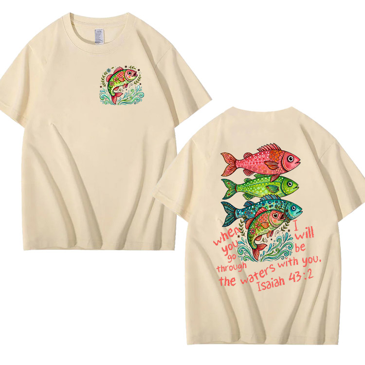 Water With You Pattern 100% Cotton T-Shirt