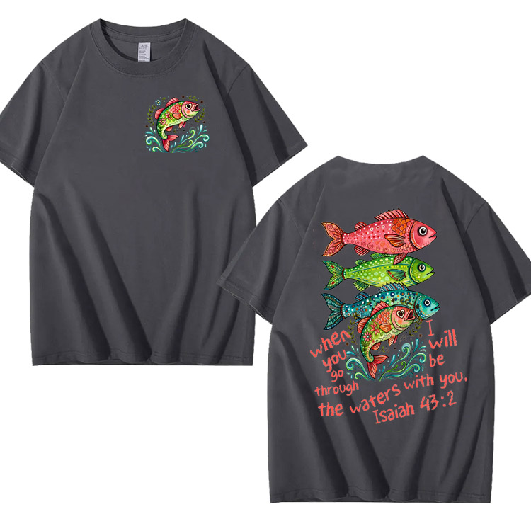Water With You Pattern 100% Cotton T-Shirt