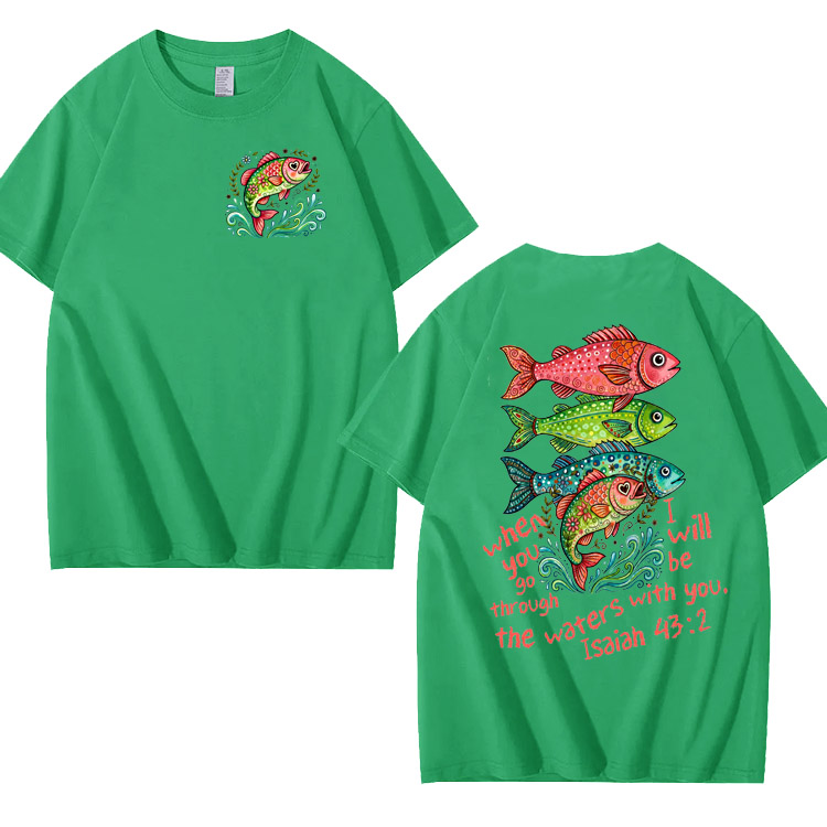 Water With You Pattern 100% Cotton T-Shirt