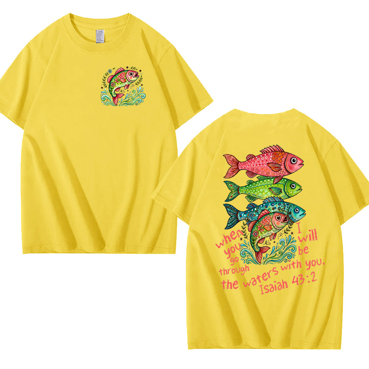 Water With You Pattern 100% Cotton T-Shirt