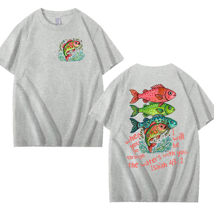 Water With You Pattern 100% Cotton T-Shirt
