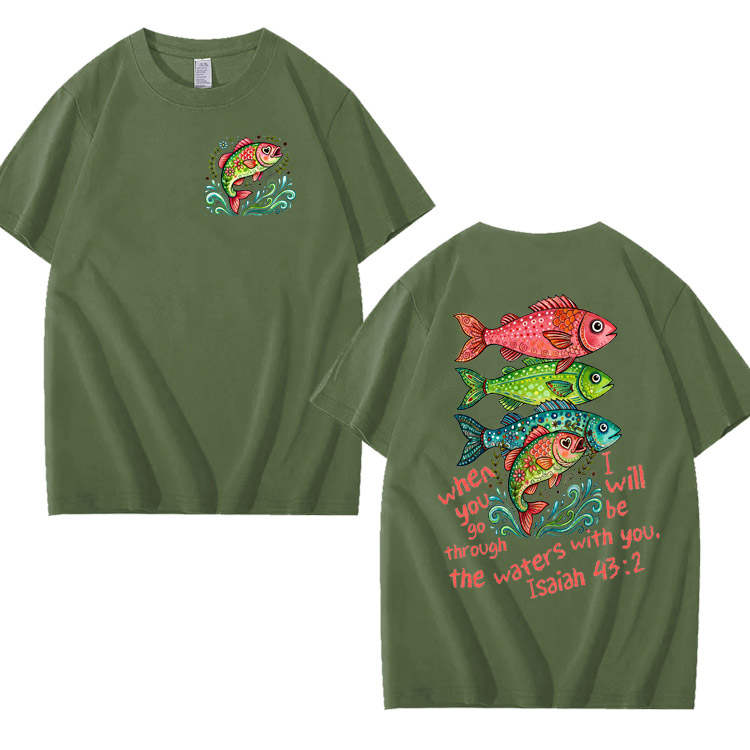 Water With You Pattern 100% Cotton T-Shirt