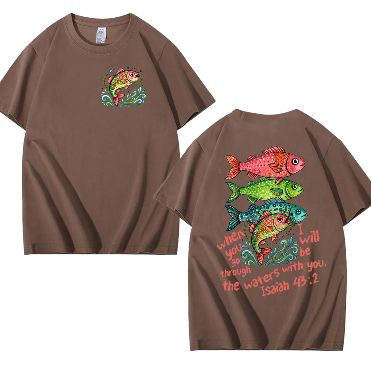Water With You Pattern 100% Cotton T-Shirt