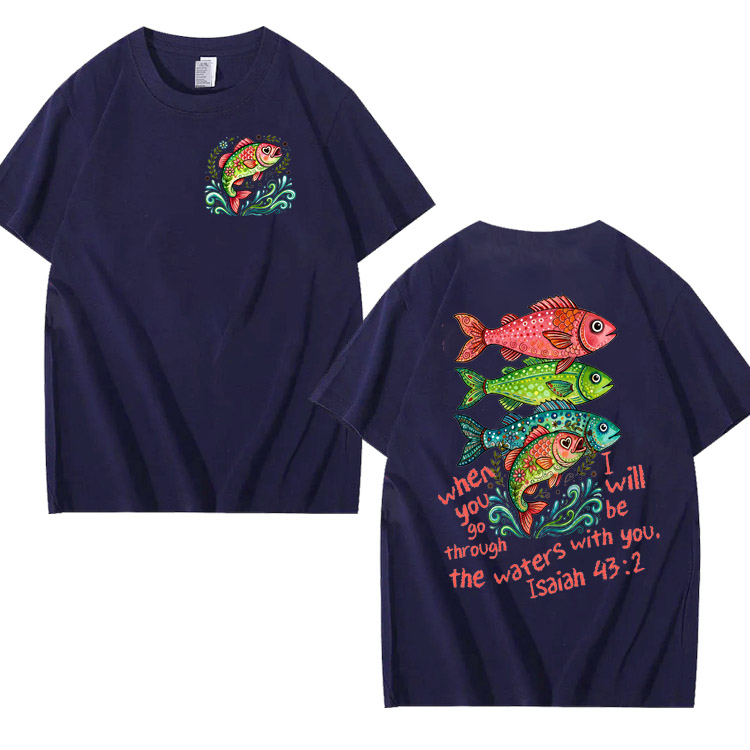 Water With You Pattern 100% Cotton T-Shirt