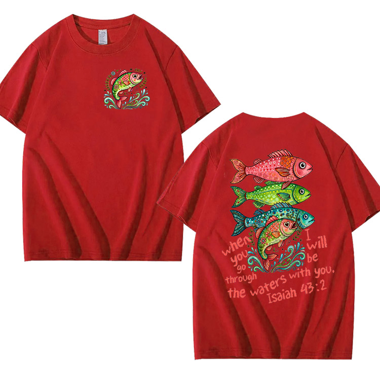 Water With You Pattern 100% Cotton T-Shirt