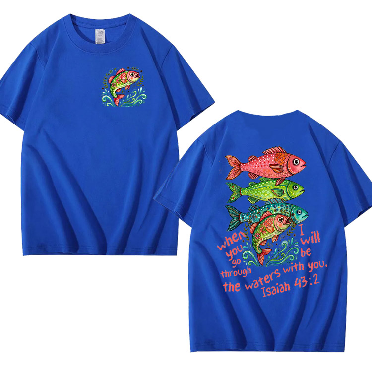 Water With You Pattern 100% Cotton T-Shirt
