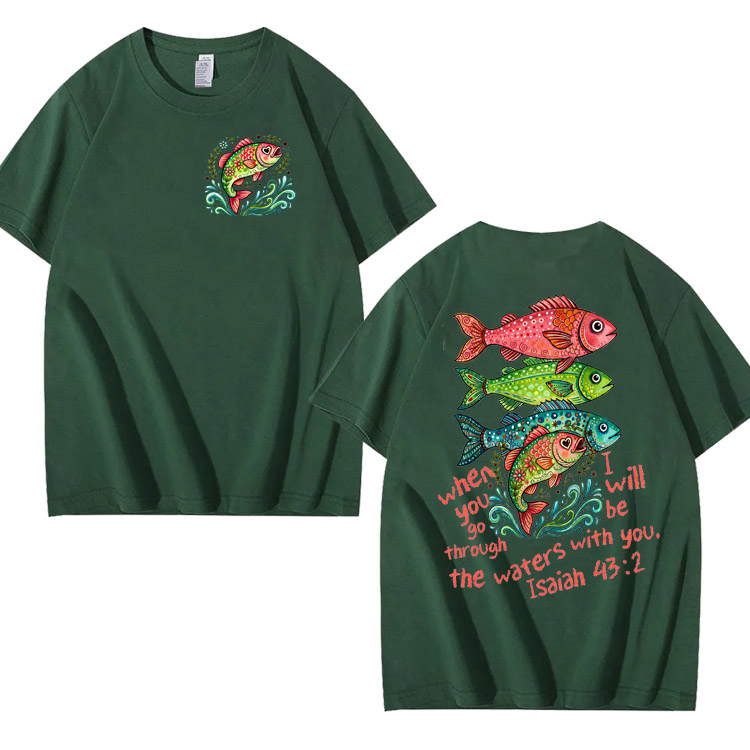 Water With You Pattern 100% Cotton T-Shirt