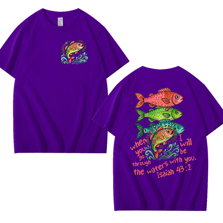 Water With You Pattern 100% Cotton T-Shirt