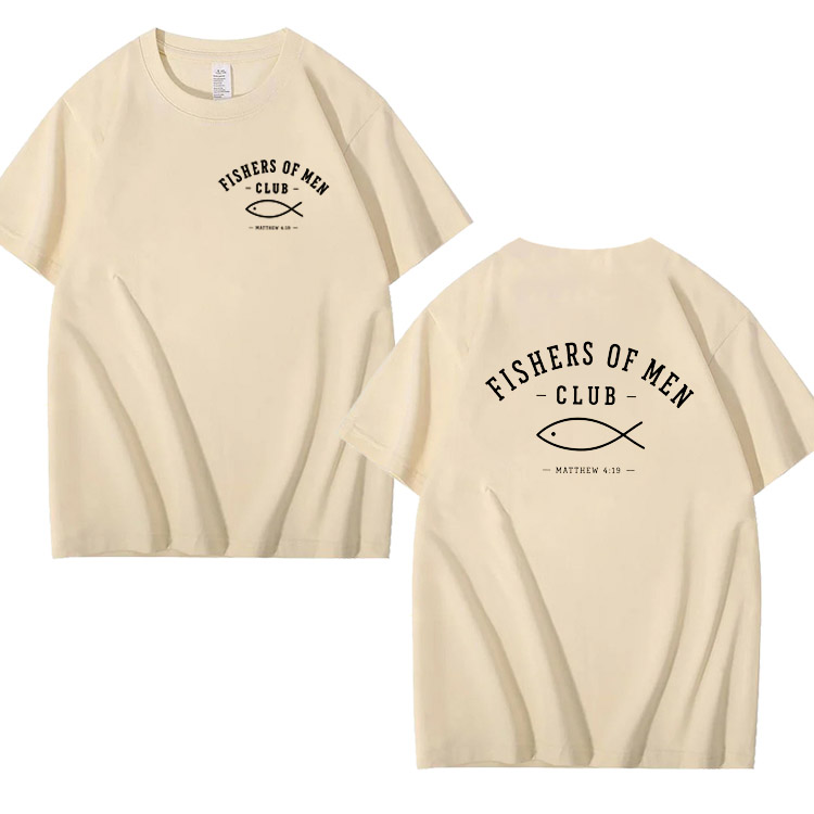 Fishers Of Man Club Pattern 100% Cotton T-Shirt