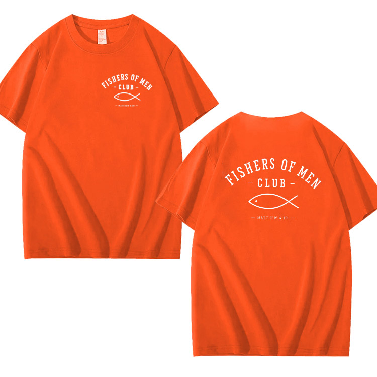 Fishers Of Man Club Pattern 100% Cotton T-Shirt