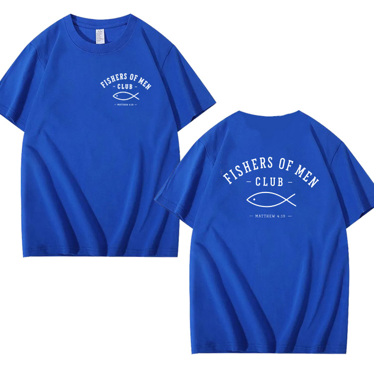 Fishers Of Man Club Pattern 100% Cotton T-Shirt