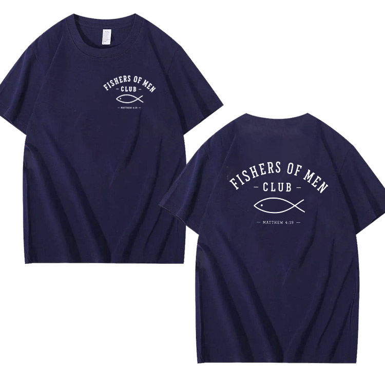 Fishers Of Man Club Pattern 100% Cotton T-Shirt
