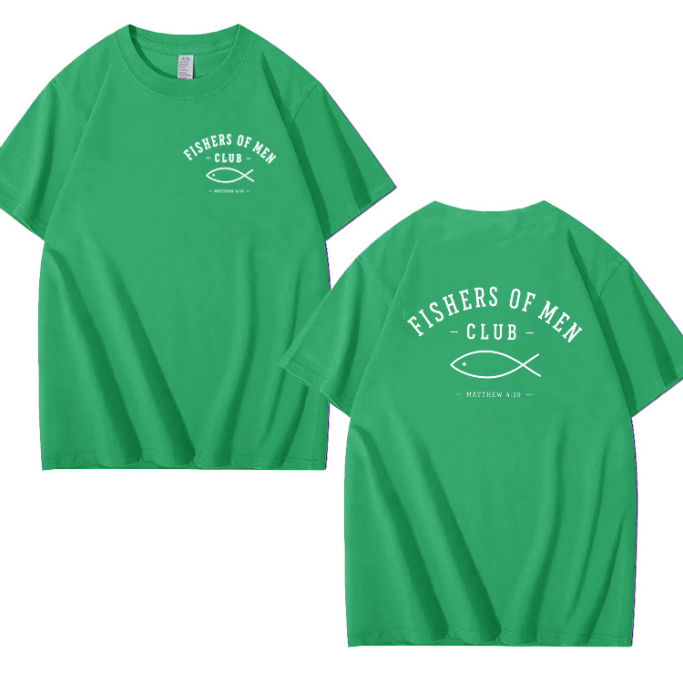 Fishers Of Man Club Pattern 100% Cotton T-Shirt