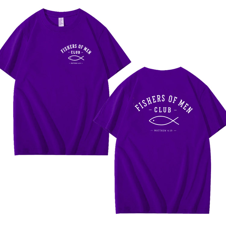 Fishers Of Man Club Pattern 100% Cotton T-Shirt