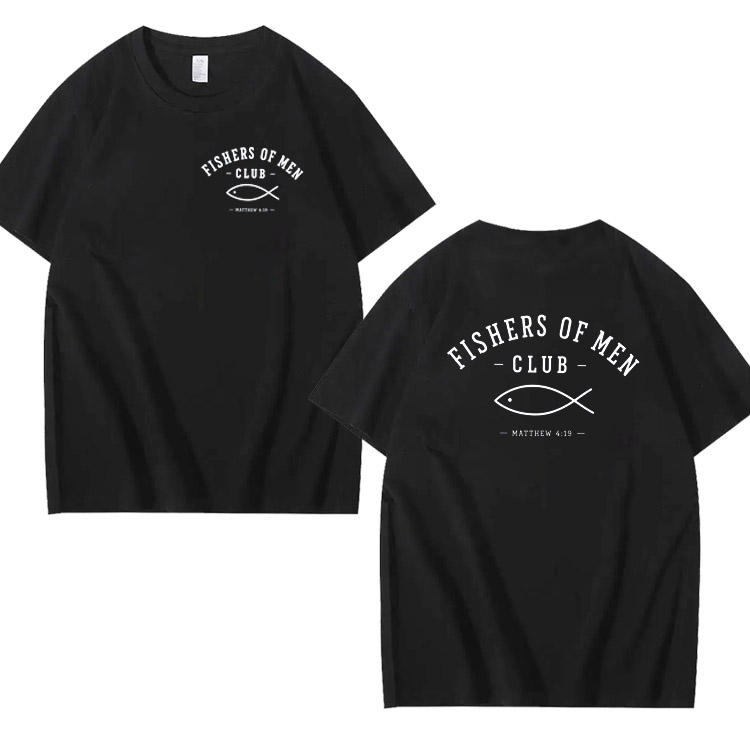 Fishers Of Man Club Pattern 100% Cotton T-Shirt