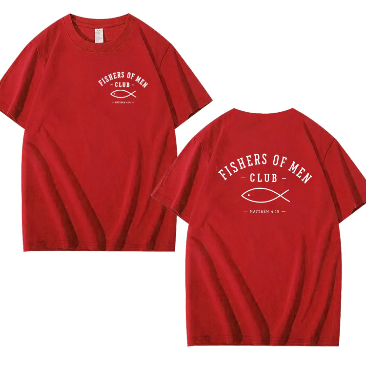 Fishers Of Man Club Pattern 100% Cotton T-Shirt