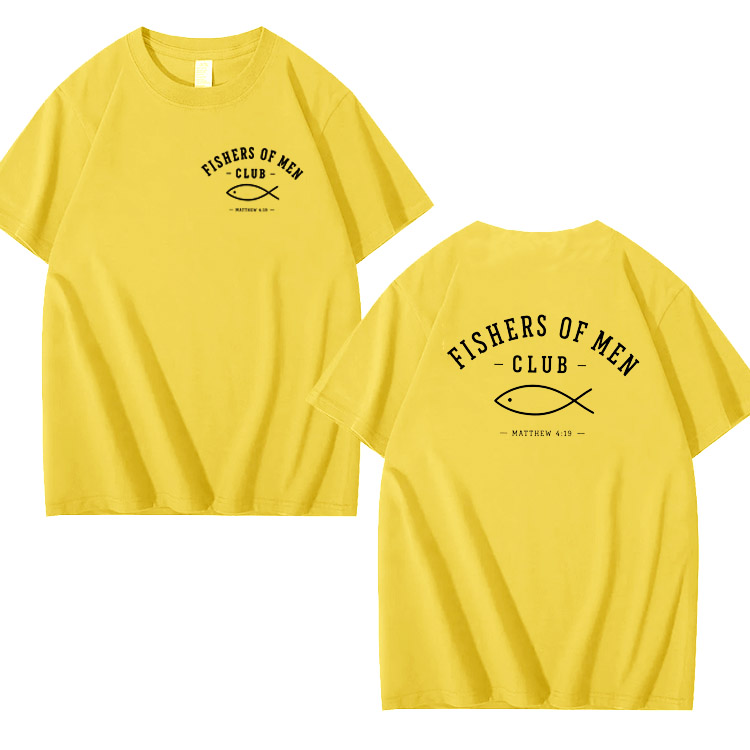 Fishers Of Man Club Pattern 100% Cotton T-Shirt