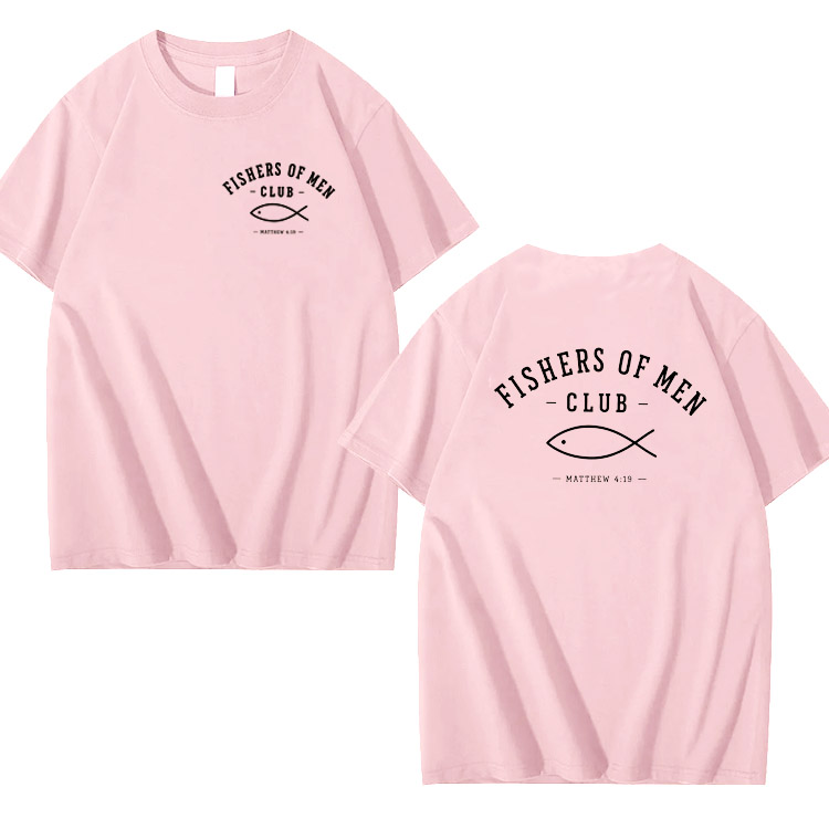 Fishers Of Man Club Pattern 100% Cotton T-Shirt
