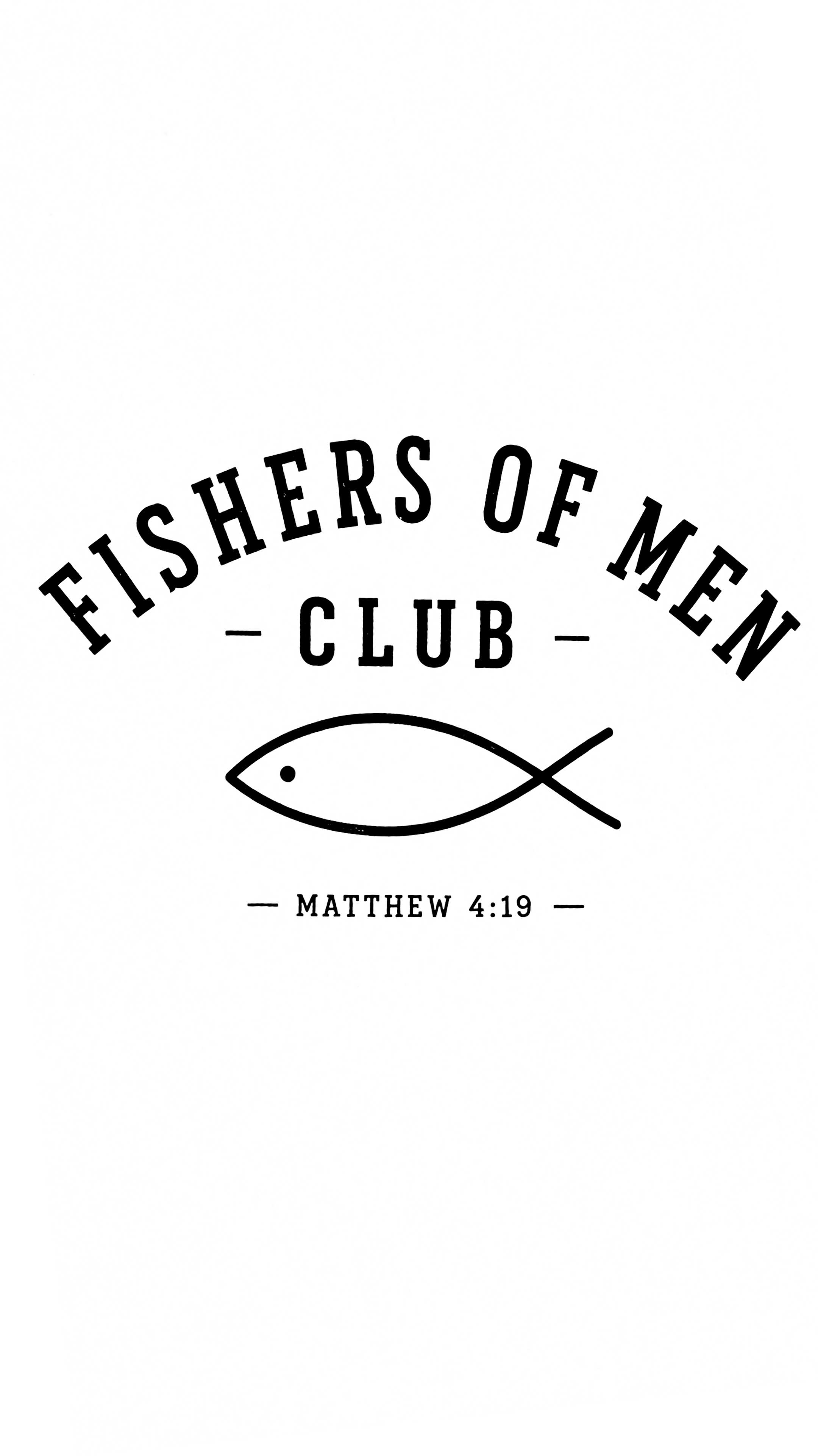 Fishers Of Man Club Pattern 100% Cotton T-Shirt