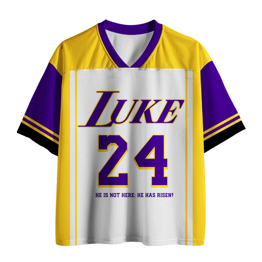 Luke 24 He Is Risen Christian Mesh Jersey