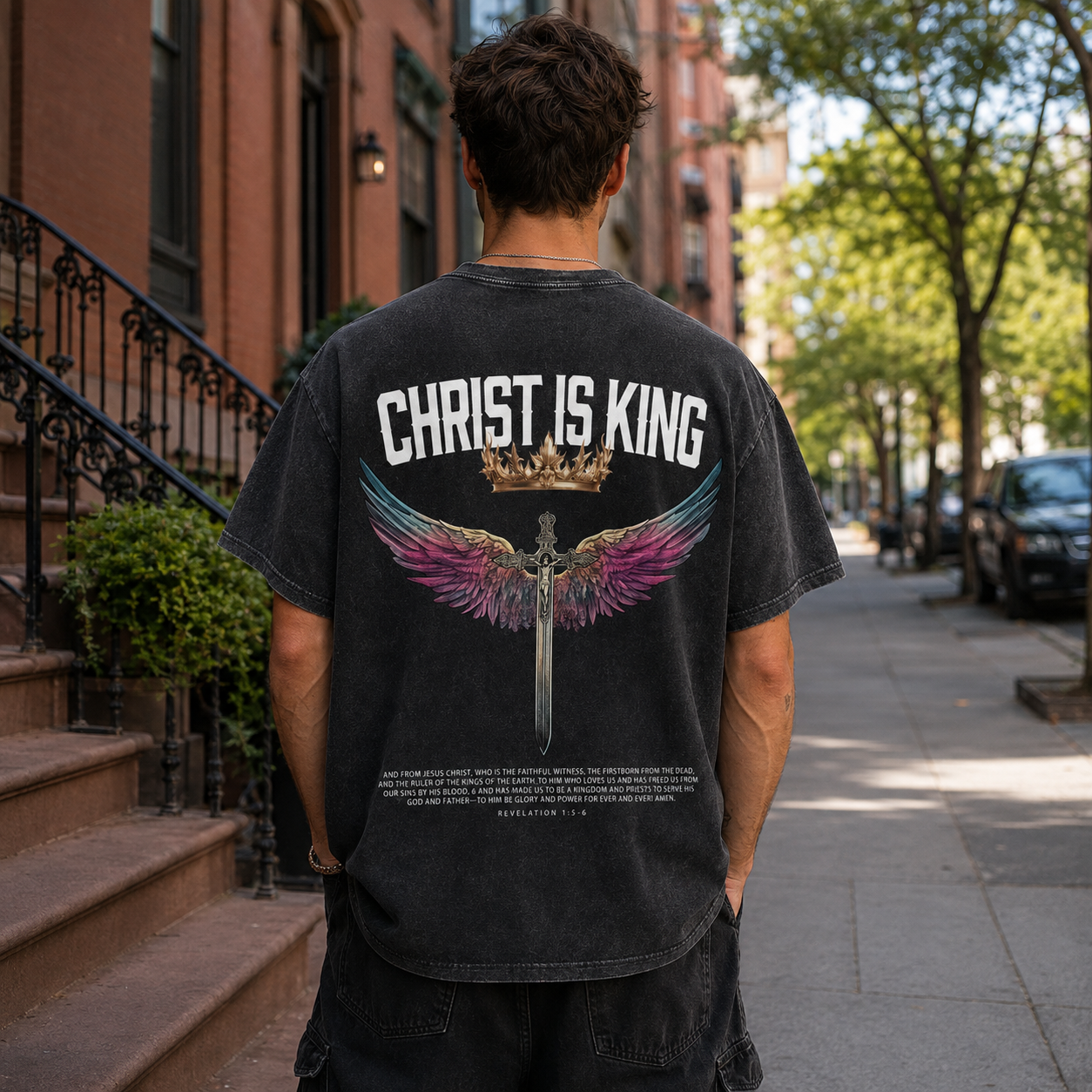 Christ Is King Christian Washed T-Shirt