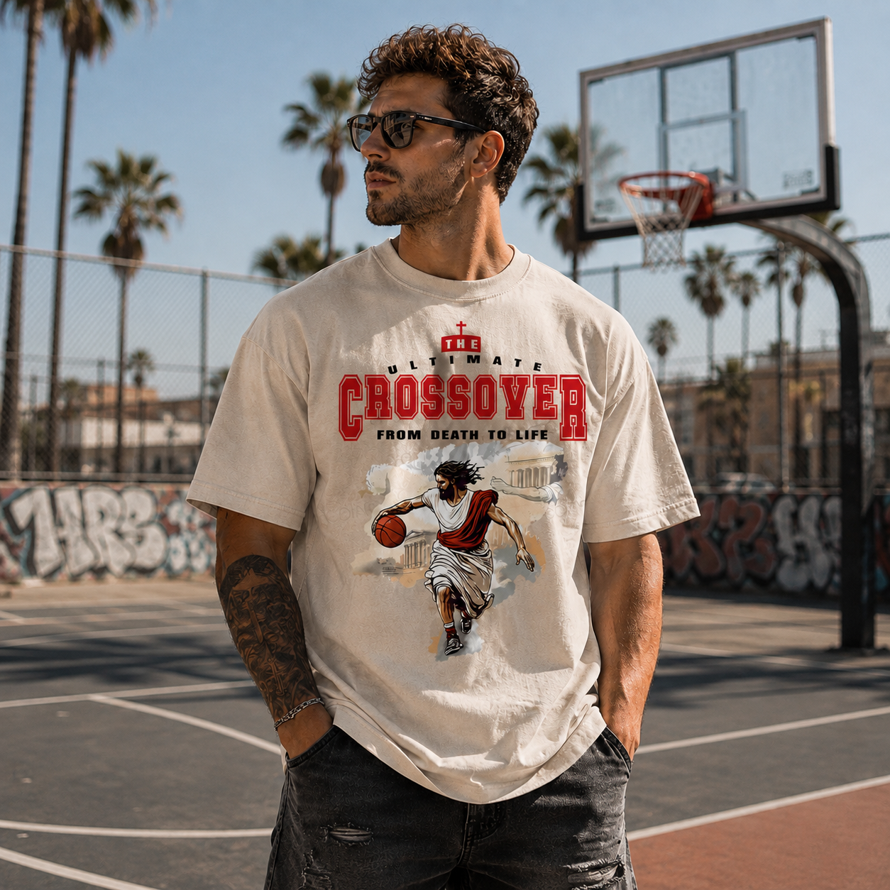 The Ultimate Crossover From Death To Life Christian Washed T-Shirt
