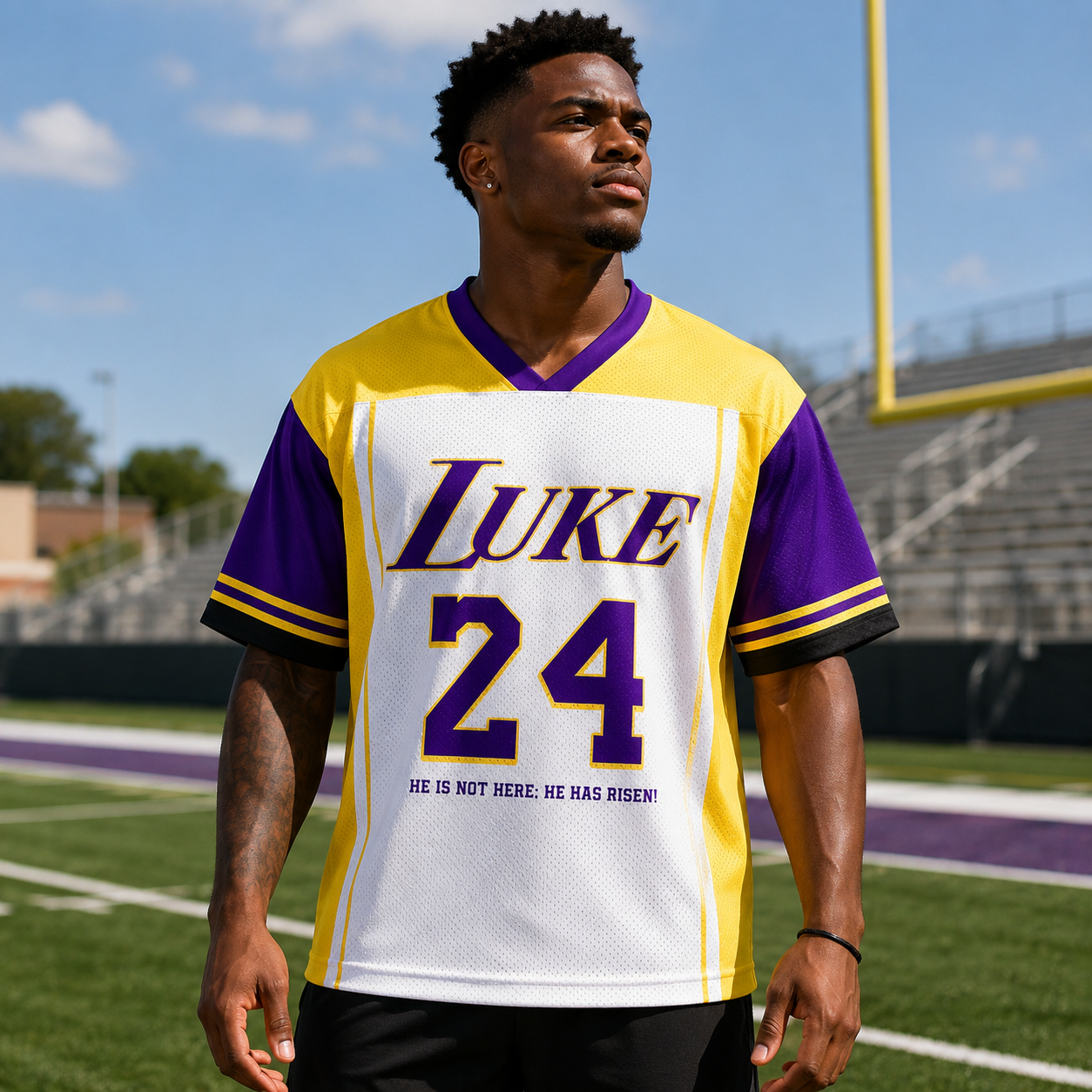Luke 24 He Is Risen Christian Mesh Jersey