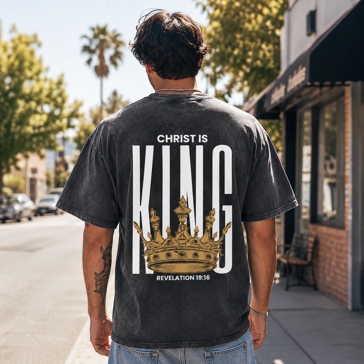 Christ Is King Christian Washed T-Shirt