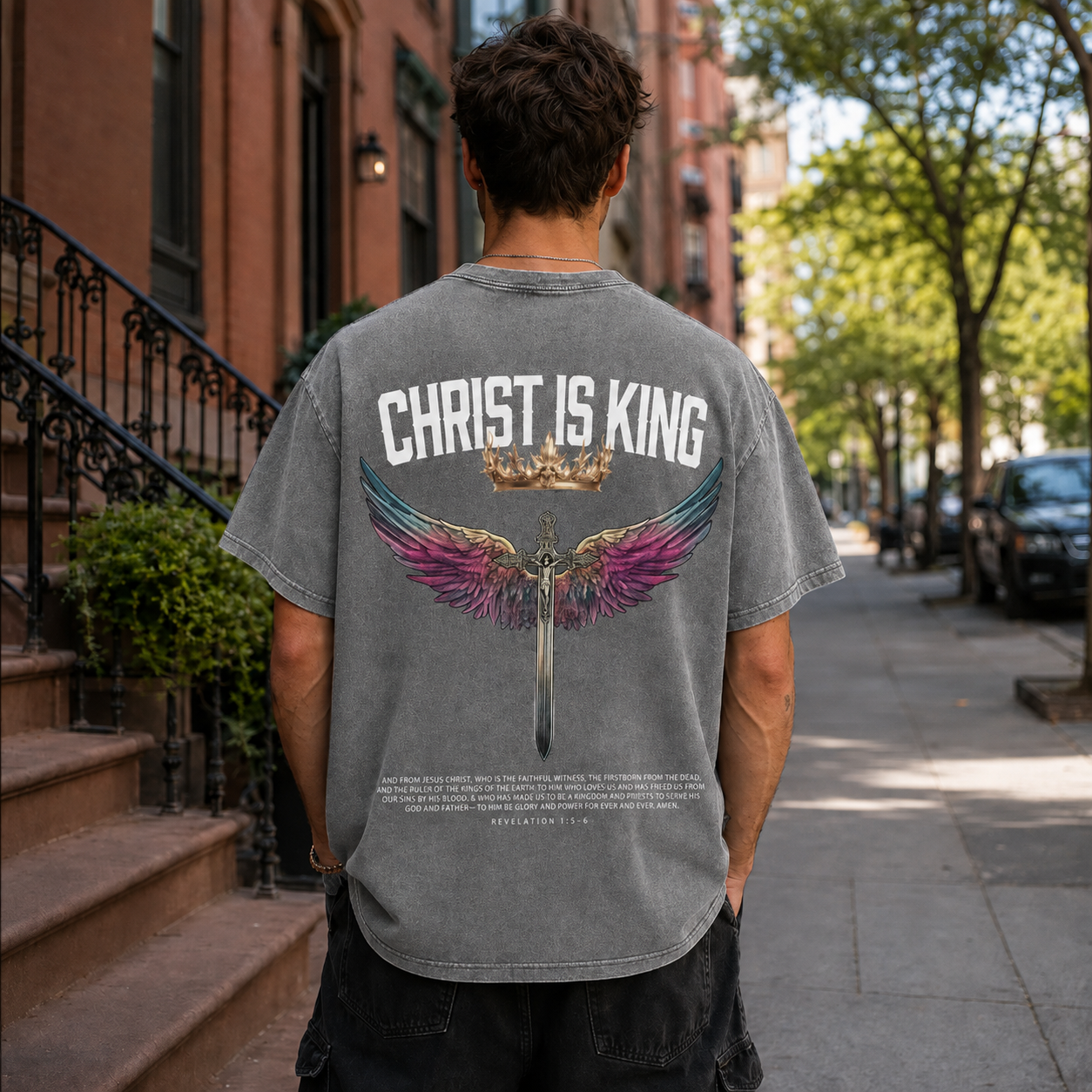 Christ Is King Christian Washed T-Shirt