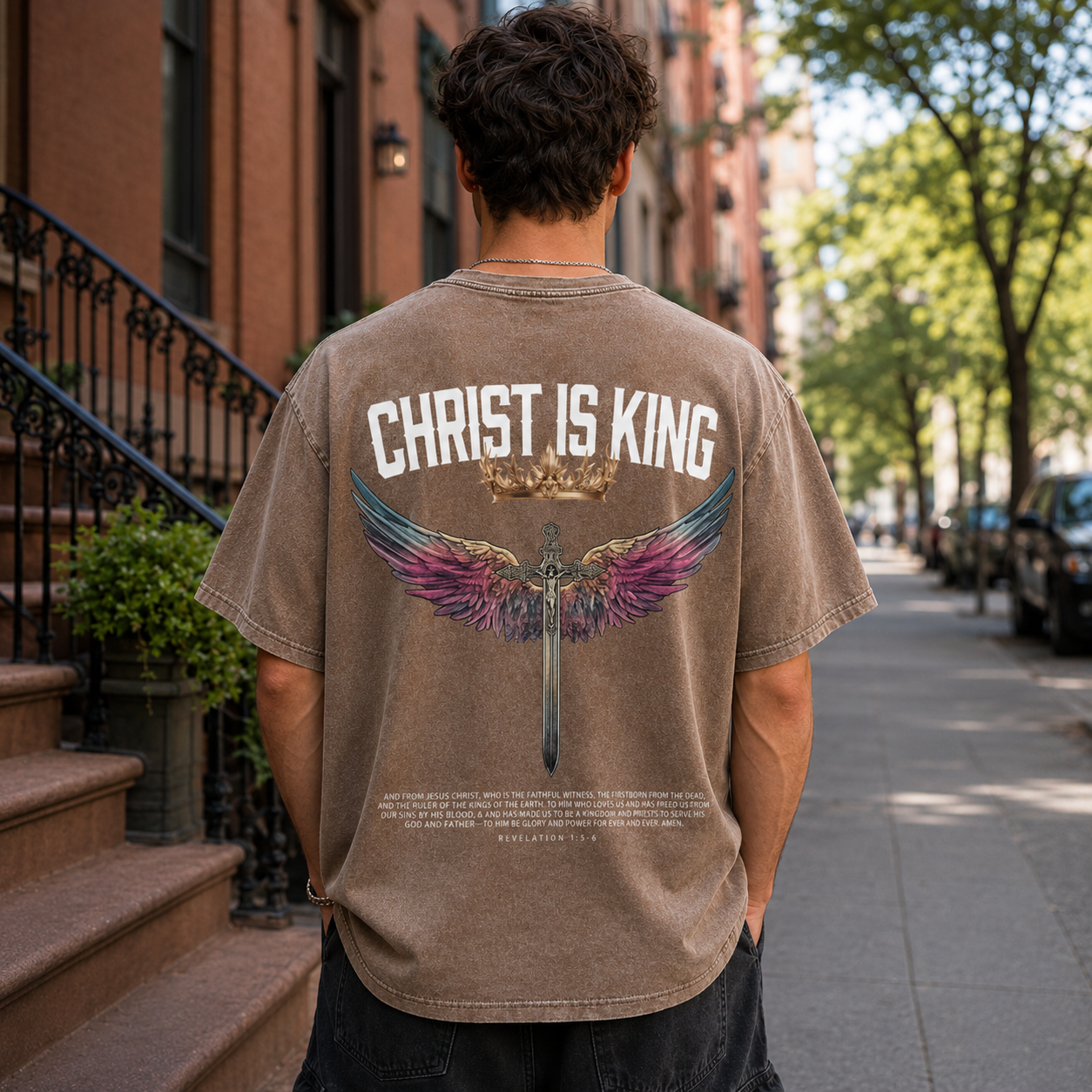 Christ Is King Christian Washed T-Shirt