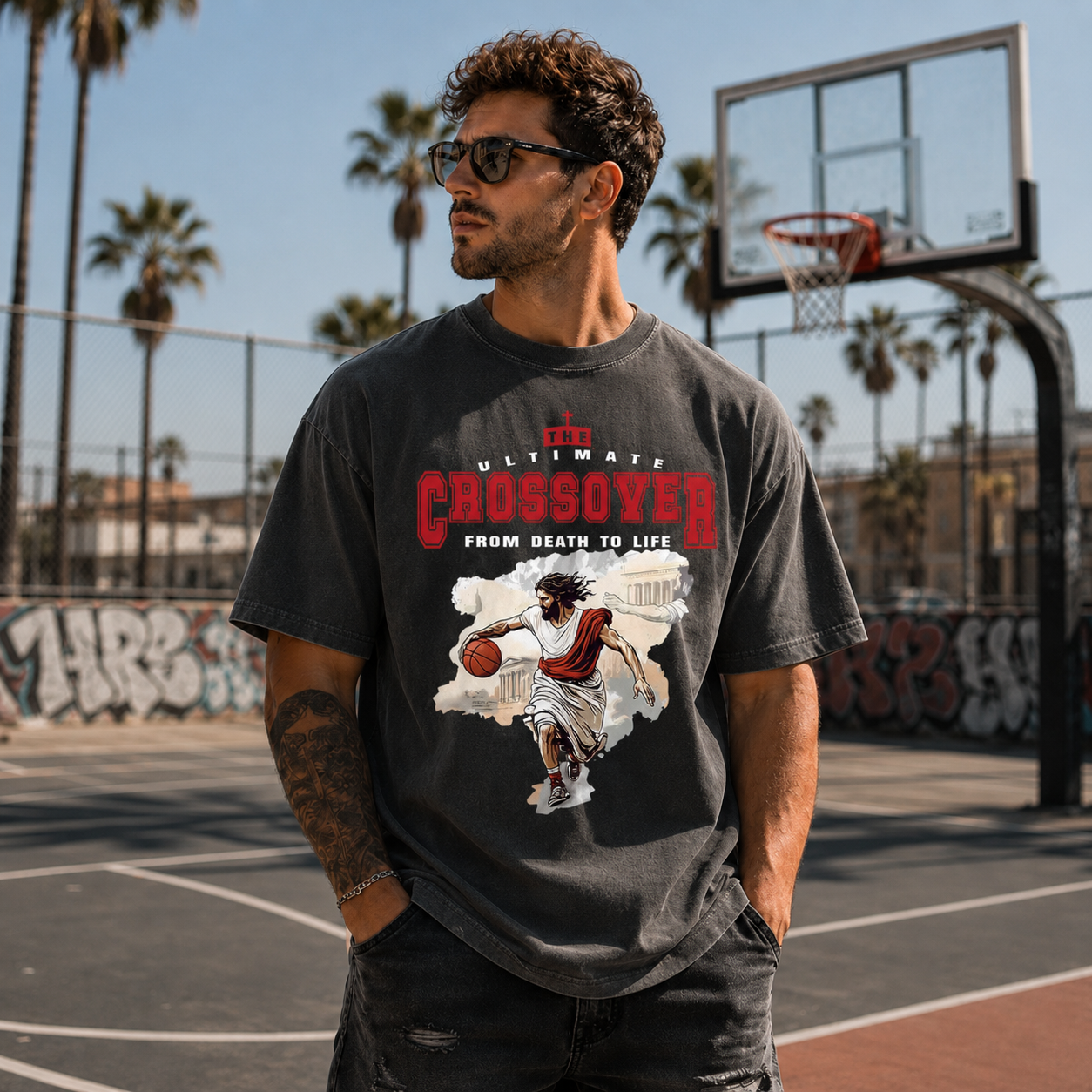 The Ultimate Crossover From Death To Life Christian Washed T-Shirt
